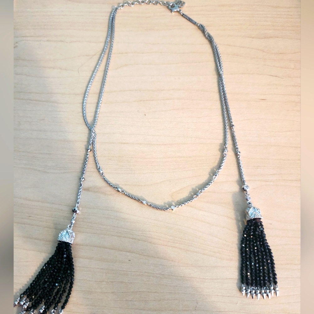 Black and silver Kendra Scott wrap like necklace